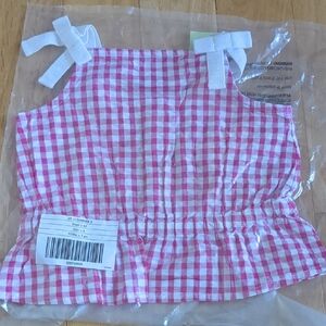 Pink Gingham Kids Top